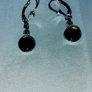 Ammolyte earrings in sterling silver